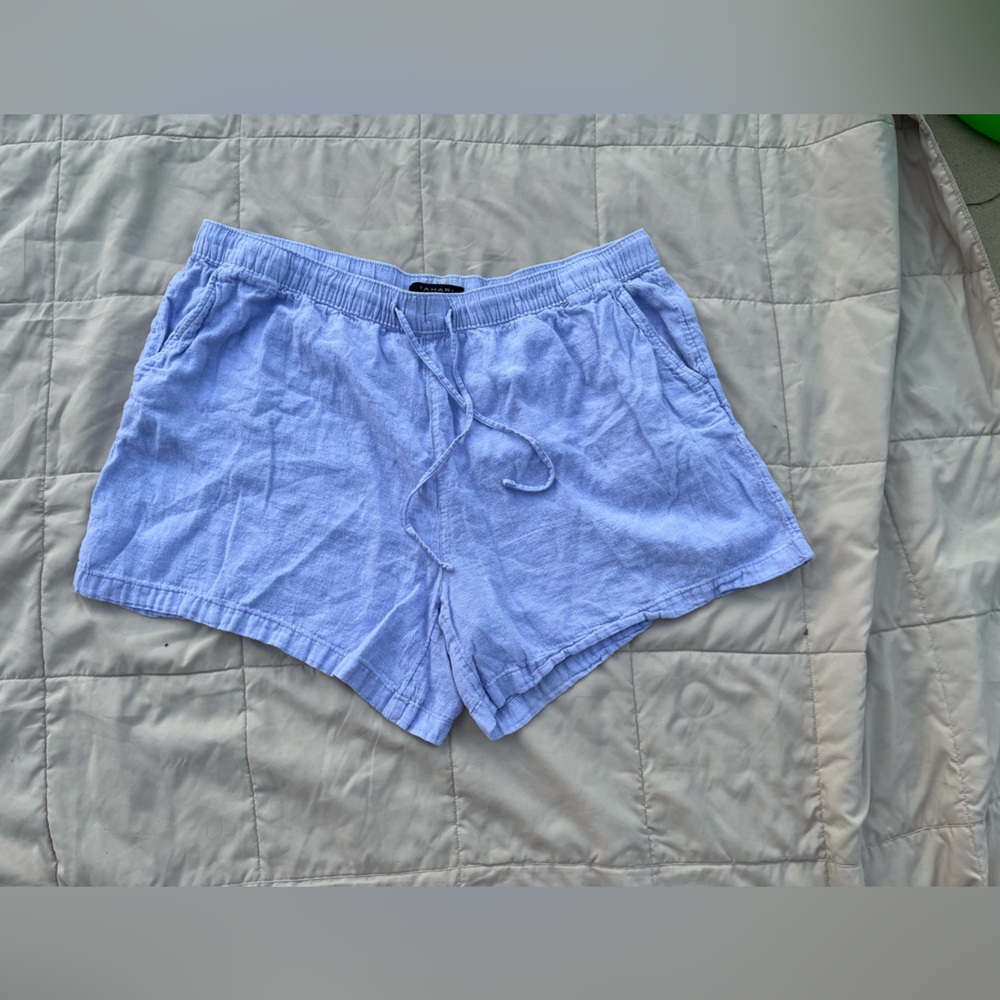 Tahari Linen Shorts, Lavender, Size 2X